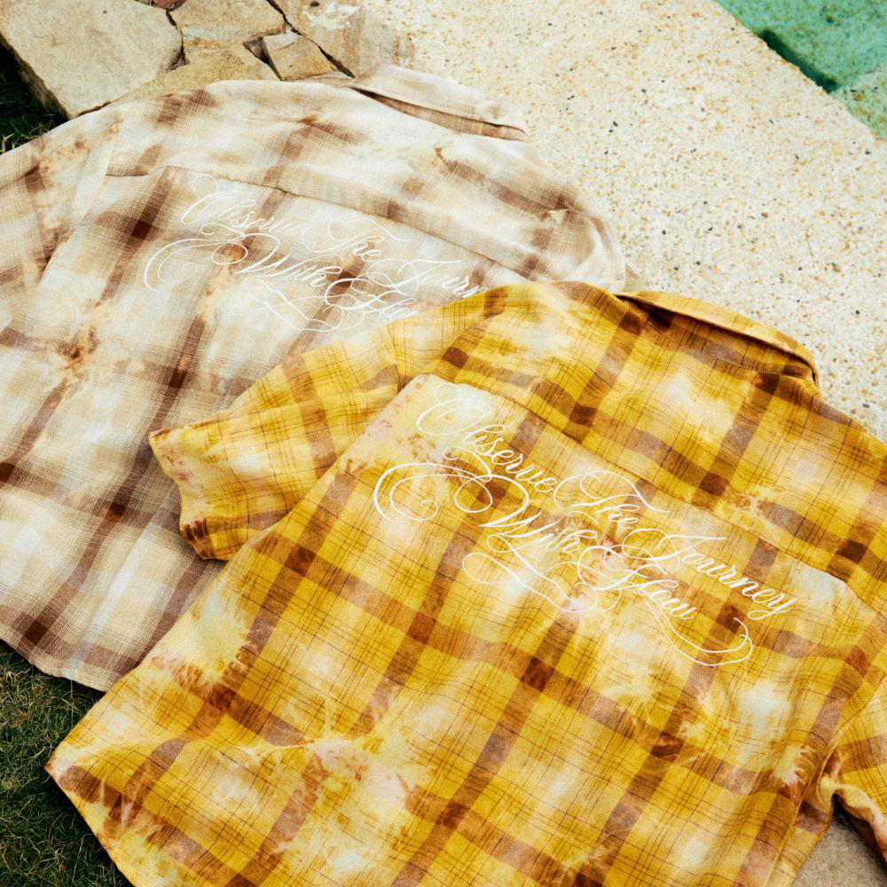 寬版水洗襯衫 Boxy Washed Clreck Shirt