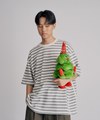 PLN0076-251 clip by clip OVERSIZE條紋TEE
