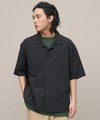 PLN3327-241 防潑水開領刺繡短袖襯衫