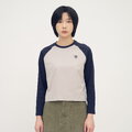 PPW0001-261 小P社長拼色連肩長袖TEE