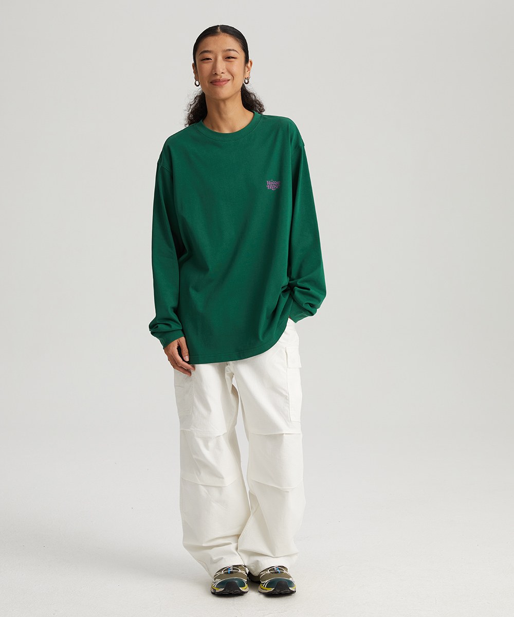 襯線字體長袖T恤 Retro Slogan Long Sleeve T-shirt