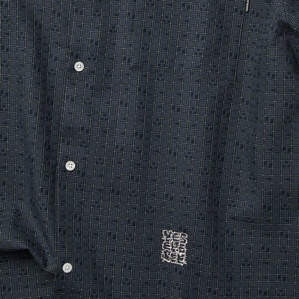 格紋襯衫 Y E S Font Plaid Half Shirt